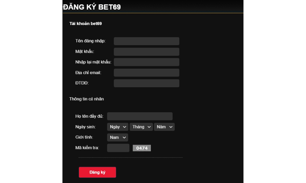 Link đăng ký tài khoản nhà cái BET69